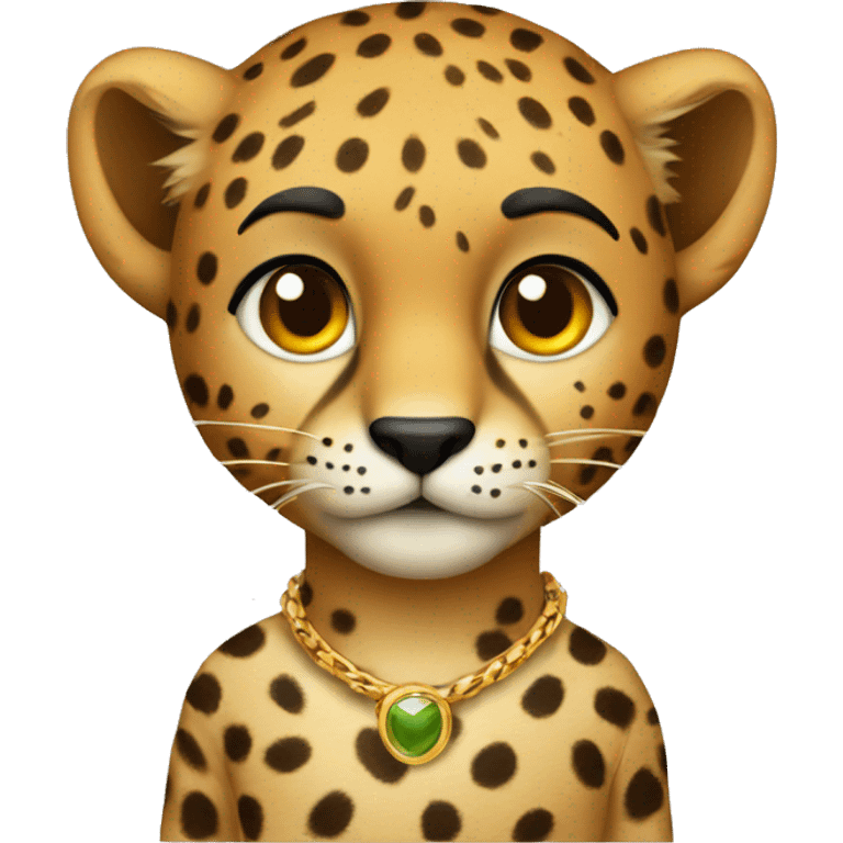 A cheetah in a classic costume emoji