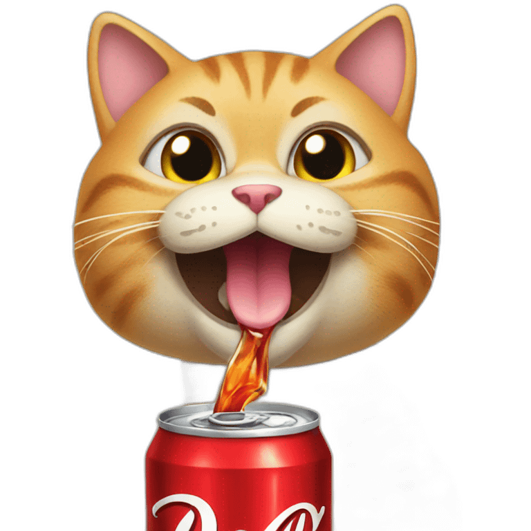 cat drink a cola emoji