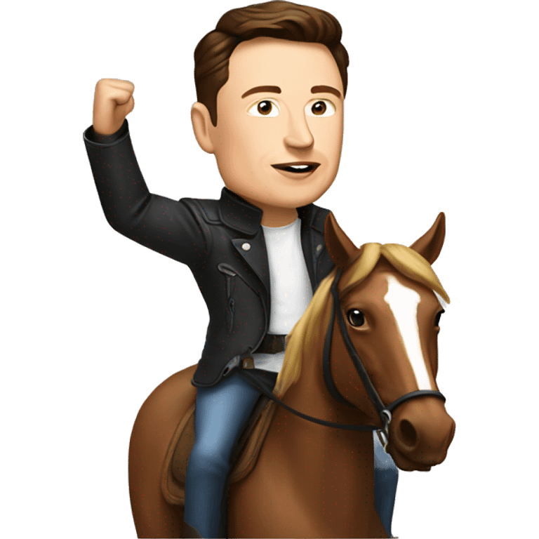 Elon musk on horse emoji