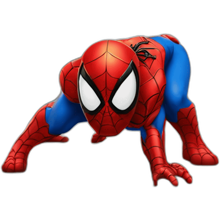 Spider man sur un tortue emoji