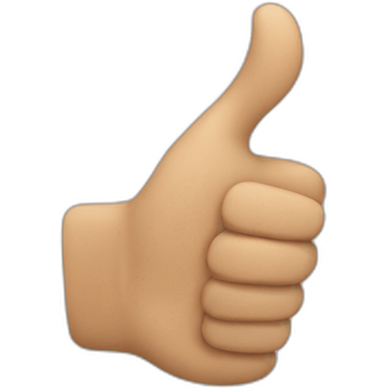 Make an emoji hand gesture of a thumbs up where the thumb is bent at a 90 degree angle emoji