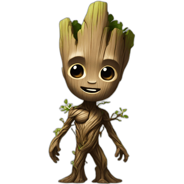 Groot and trump emoji