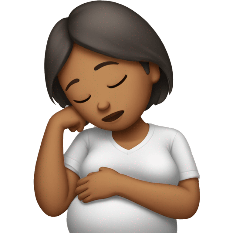 Tired pregnant woman emoji