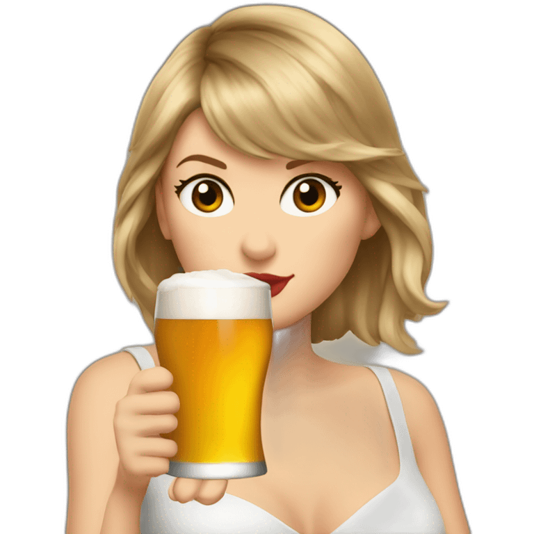 taylor swift drinking beer emoji