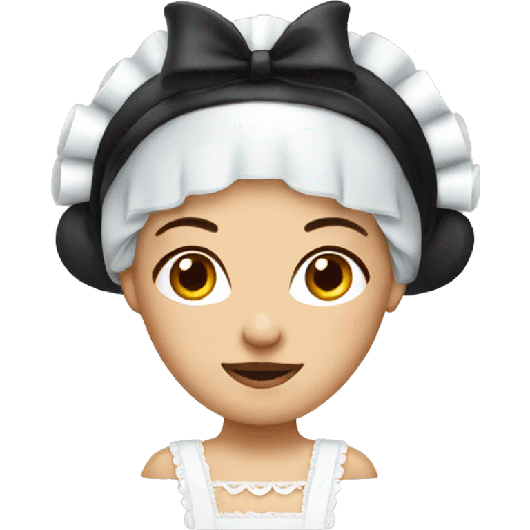 french maid face with headpiece emoji