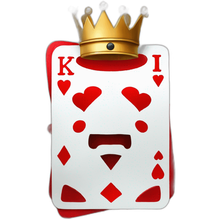 king of hearts diamonds card emoji