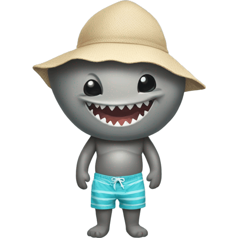 Shark in beach shorts emoji