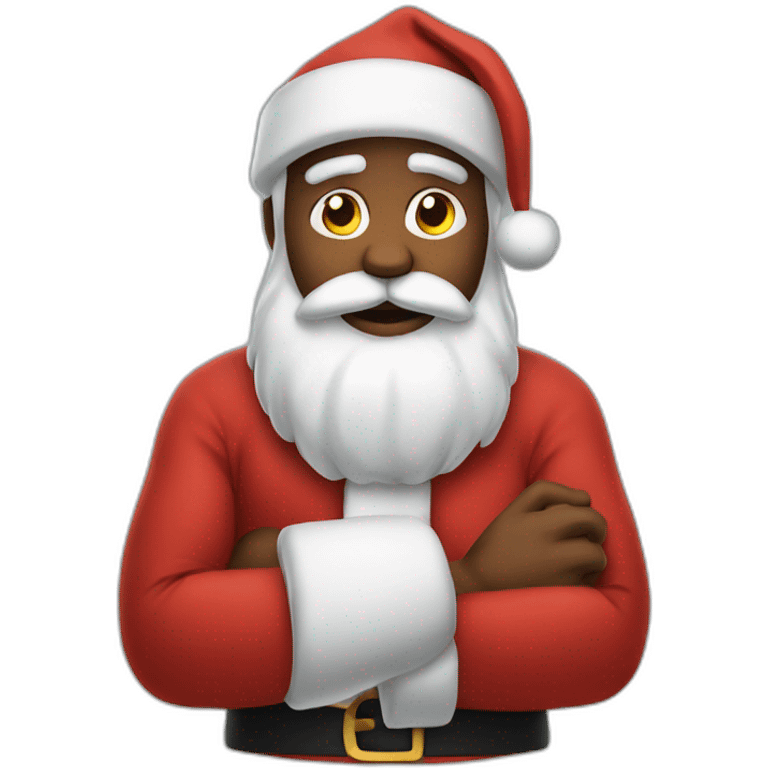 santa say no with crossed hands emoji