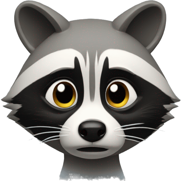 sad 3D raccoon emoji