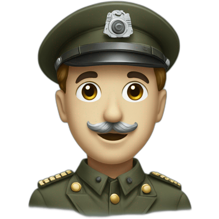 Charlie chaplin in army gears emoji