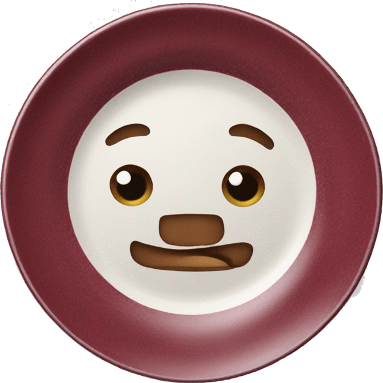 burgundy plate emoji