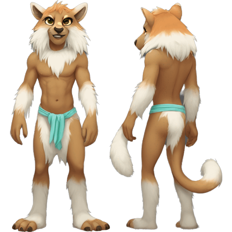  Tropical anthro vernid full body furry fursona LiLaiRa emoji