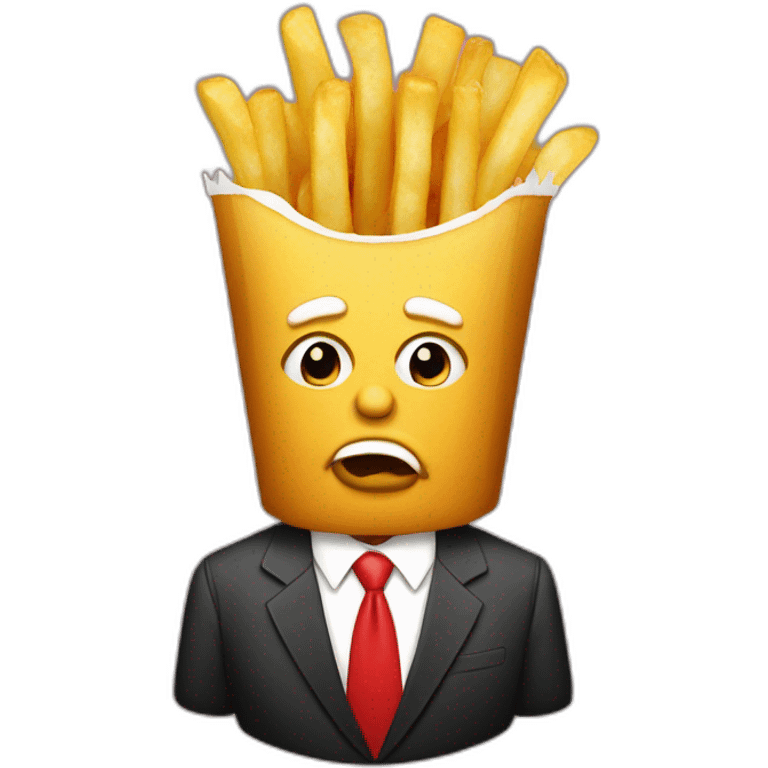 Donald Trump avec des frite emoji