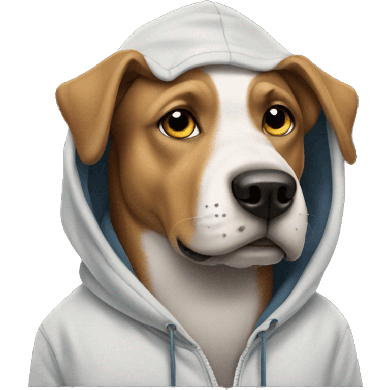 Dog wearing a hoddie emoji