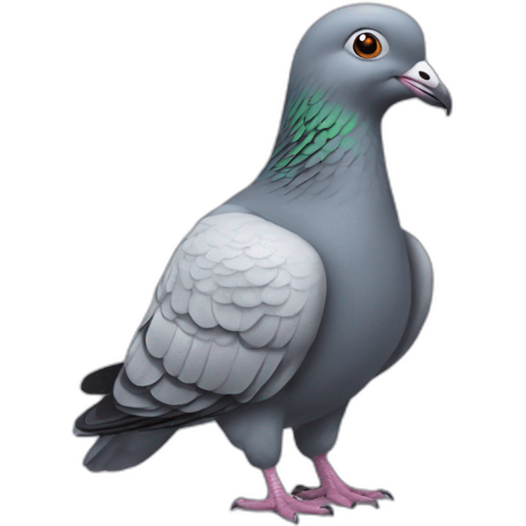 Pigeon sur éléphant emoji