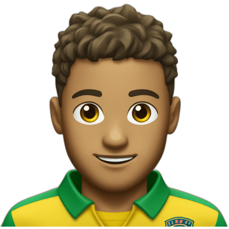 neymar wearing a yellow shirt with green collar emoji