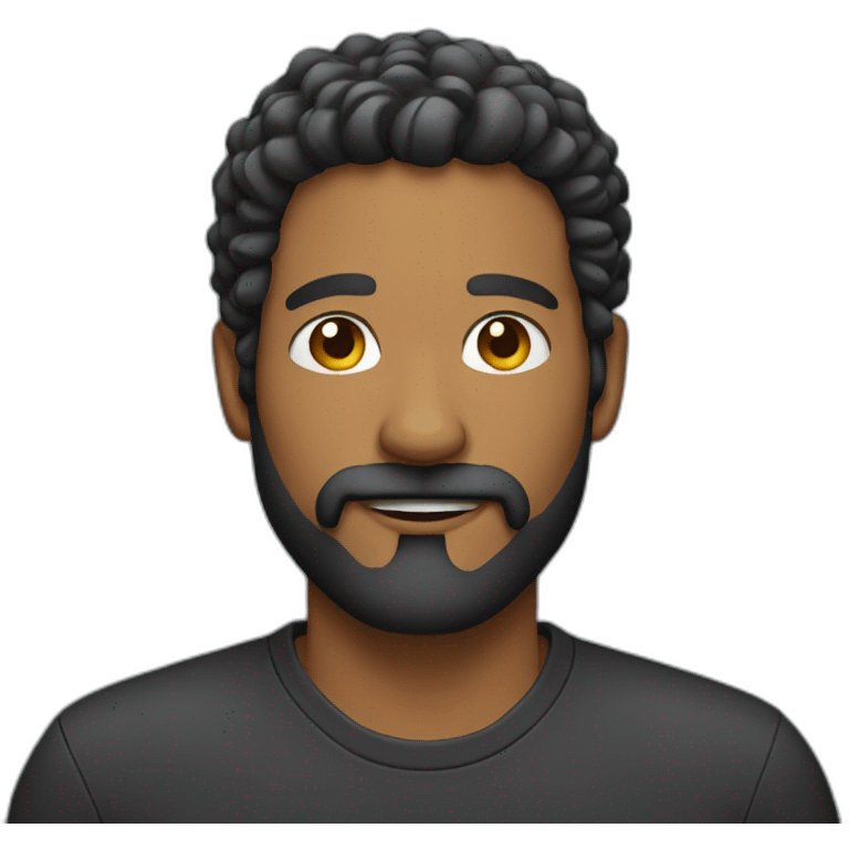 confident man with facial hair emoji