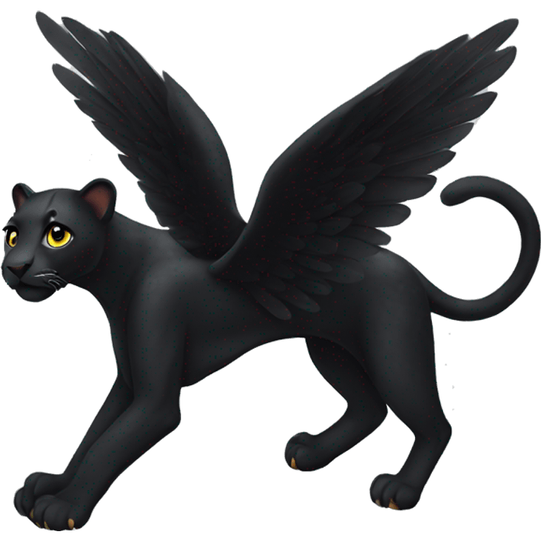 Black leopard with wings emoji