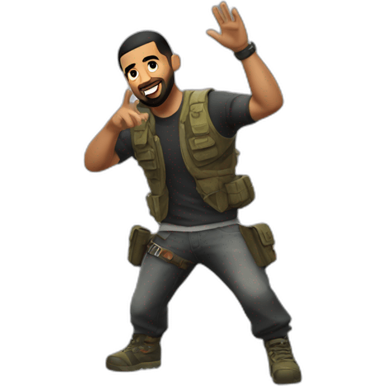 drake playing fortnite emoji