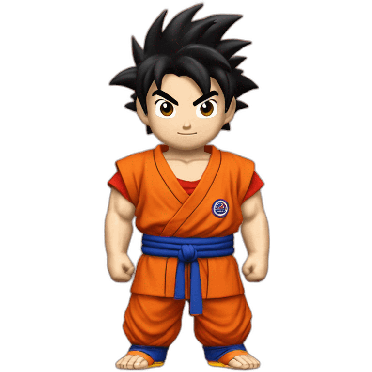 Son goku en tenue de Vovinam Viet Vo Dao et avec une ceinture rouge emoji