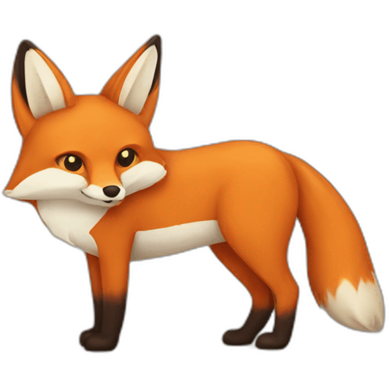 two dimensional fox emoji