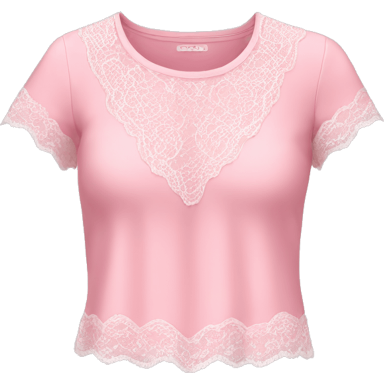  pink top with lace emoji