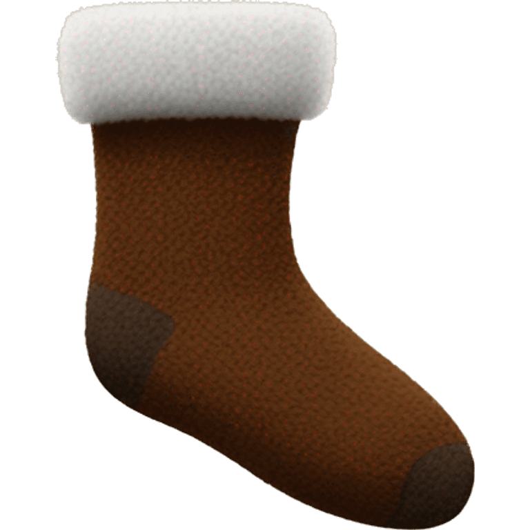 Fuzzy brown socks  emoji