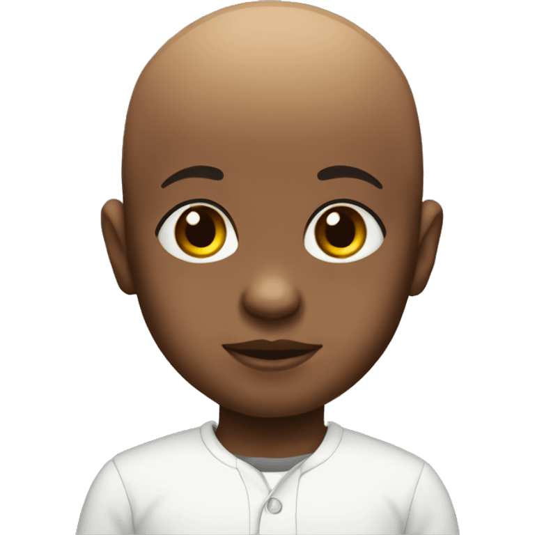 Black, baby, bald emoji