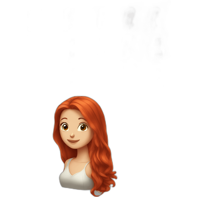 Long Redhair girl emoji