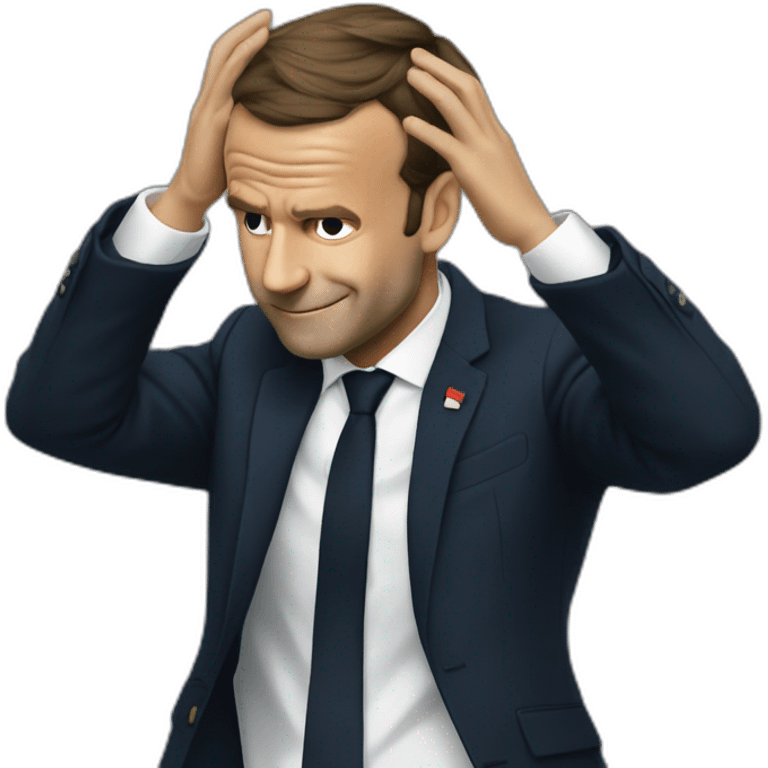 Macron qui fais un dab emoji