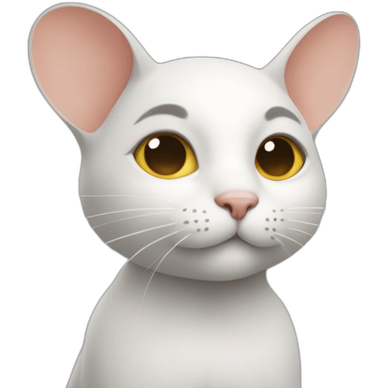 Souris sur le chat emoji