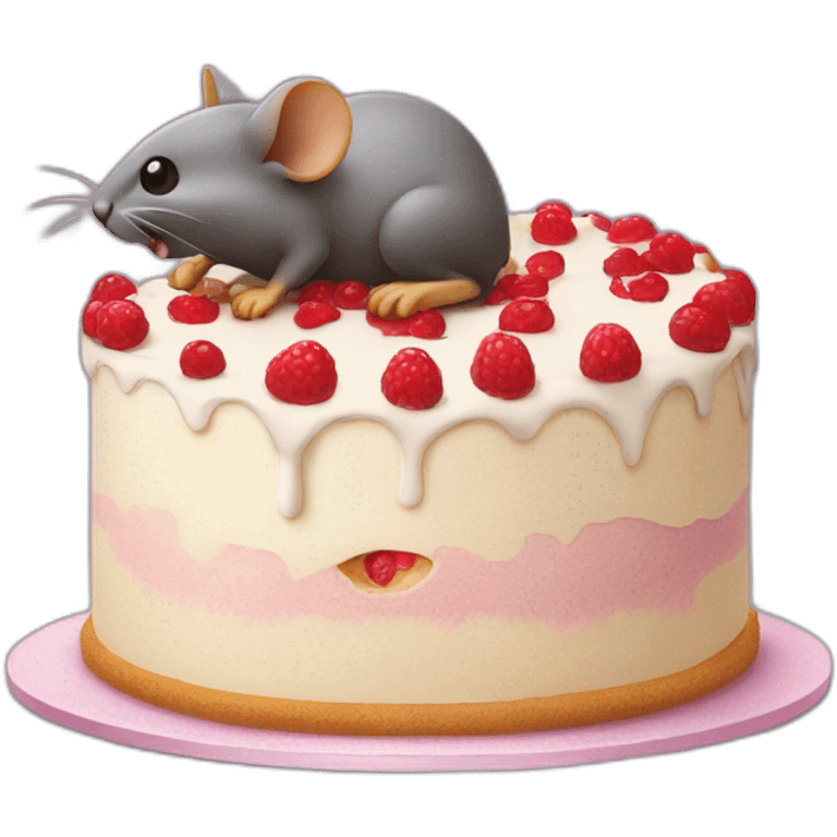 Souris sur gateau emoji