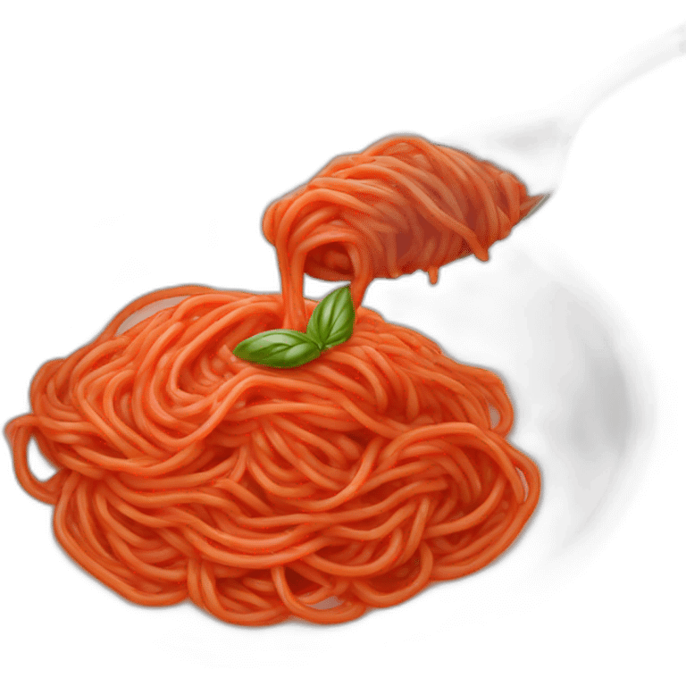 tomato sauce spaghetti in a flat dish emoji