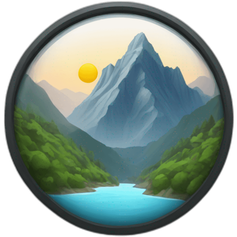 location pin with mountain inside emoji