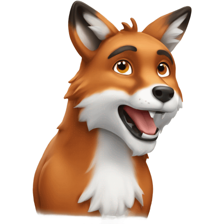 Mix fox and raindeer emoji