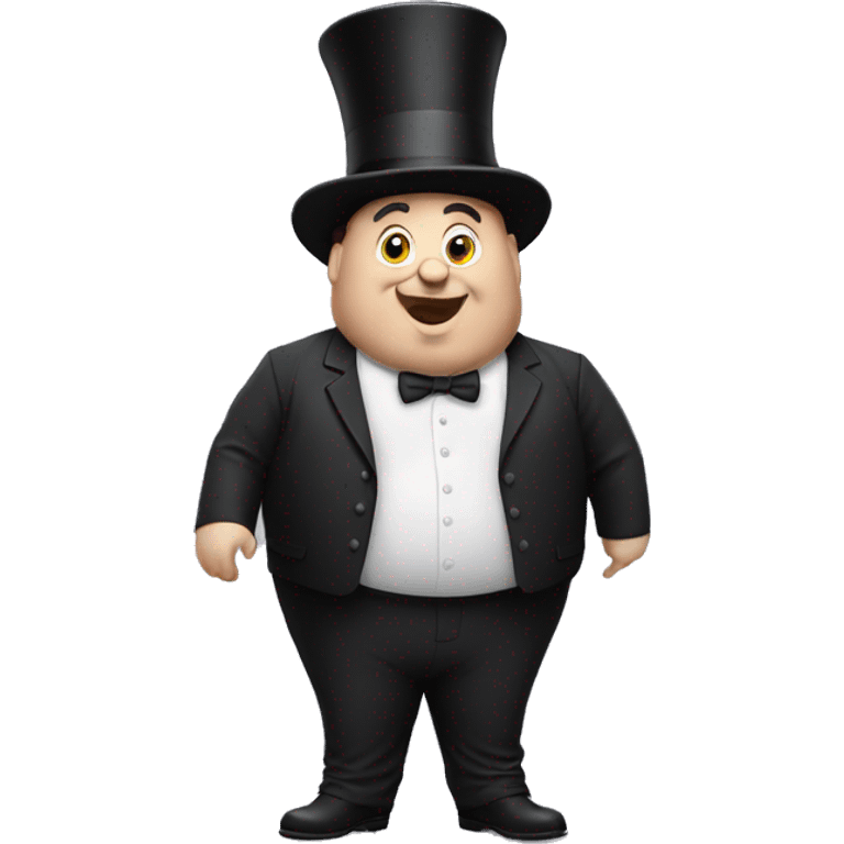 Fat guy with top hat emoji