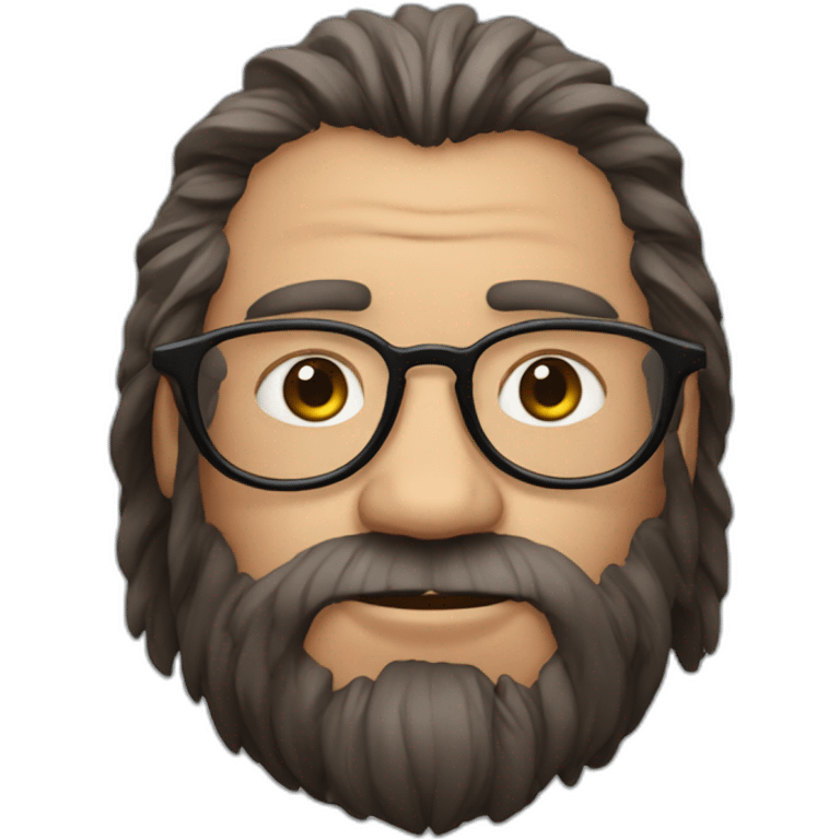 Cro-Magnon with glasses emoji