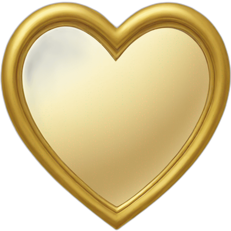 fancy gold heart mirror emoji