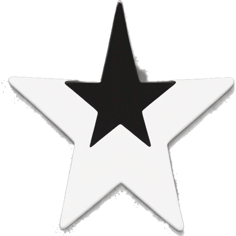 Half black half white star emoji