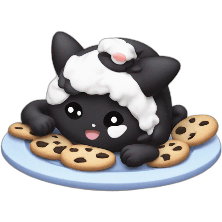 Kuromi eating cookies  emoji