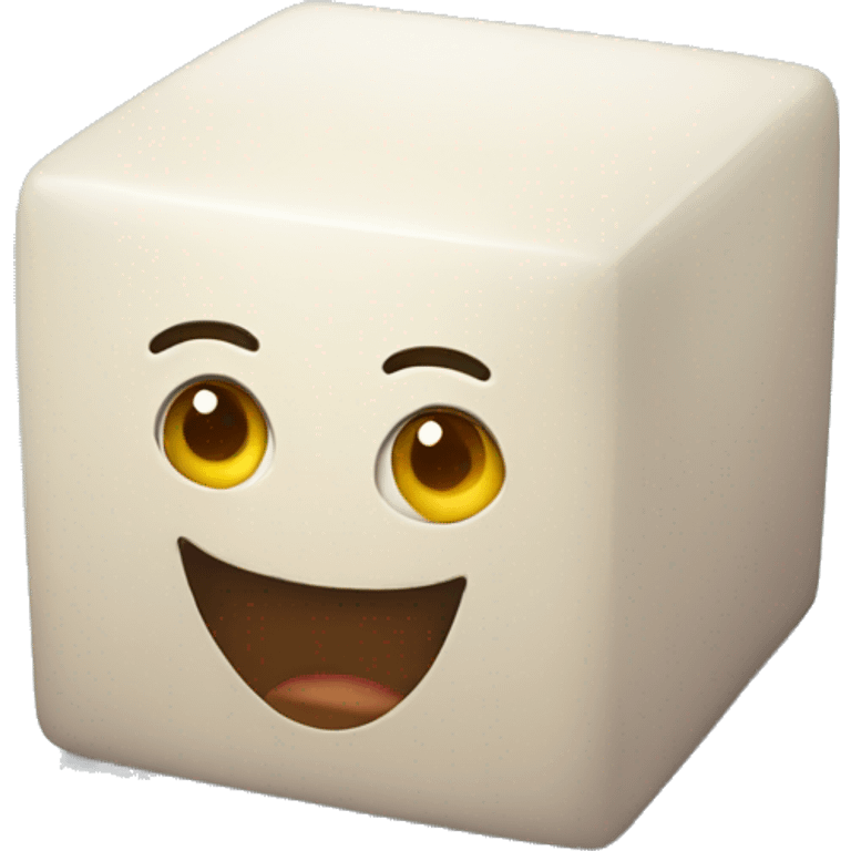 cube with face emoji