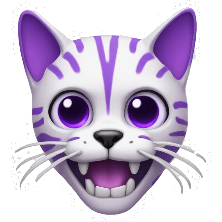 Skeleton Purple cat emoji