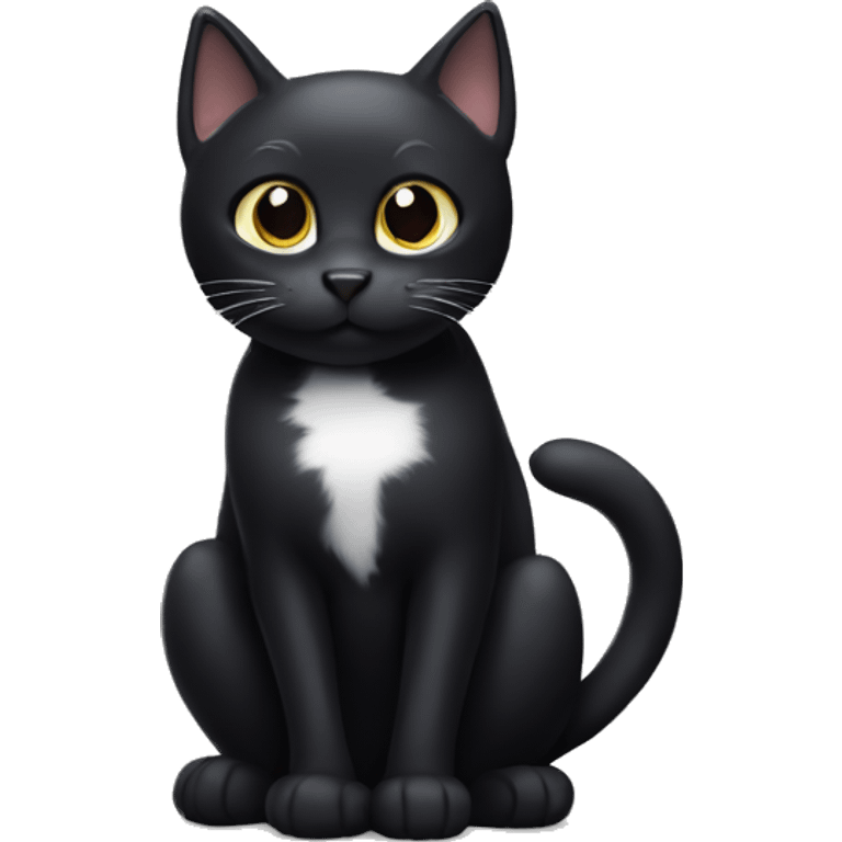 black cat with white spots  emoji