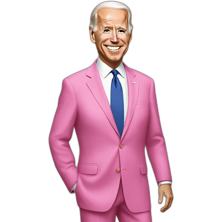 Joe Biden in Pink dress emoji