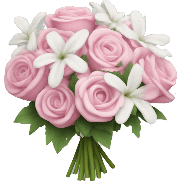 bouquet of flowers pink and white  emoji