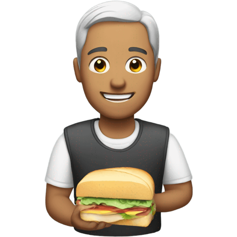 Man with sandwich emoji