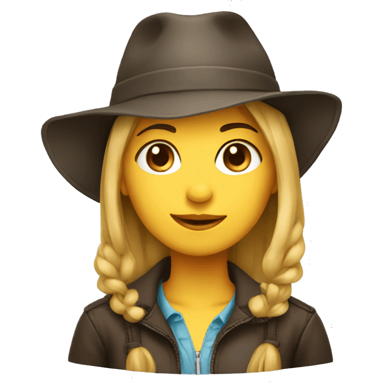 Girl with hat emoji