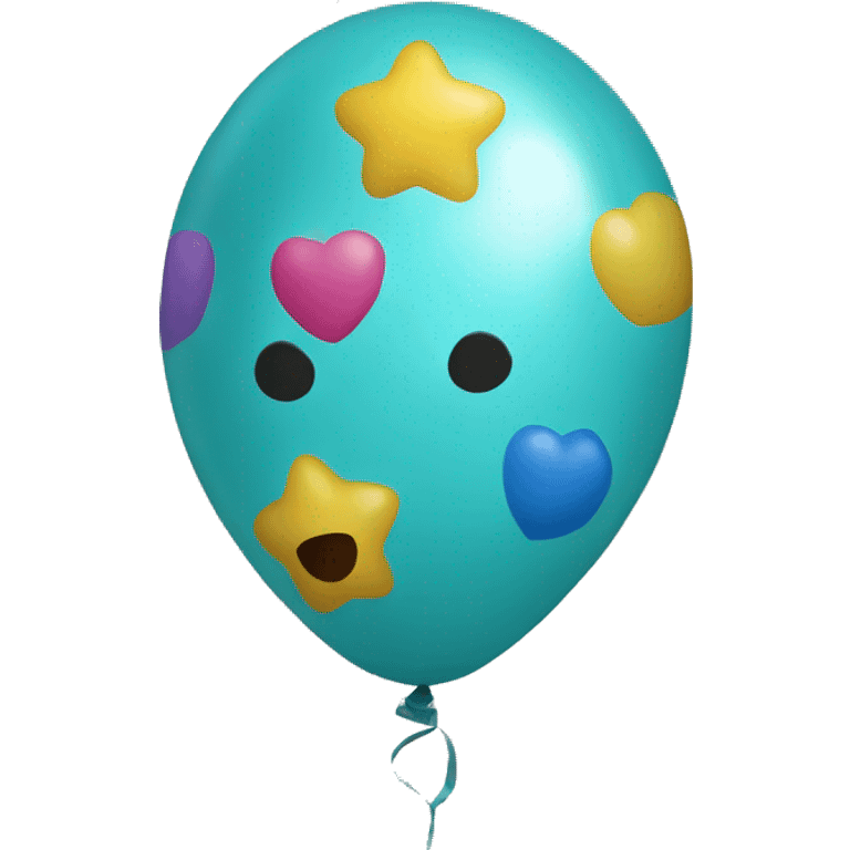 balloon in the shape of 3 emoji