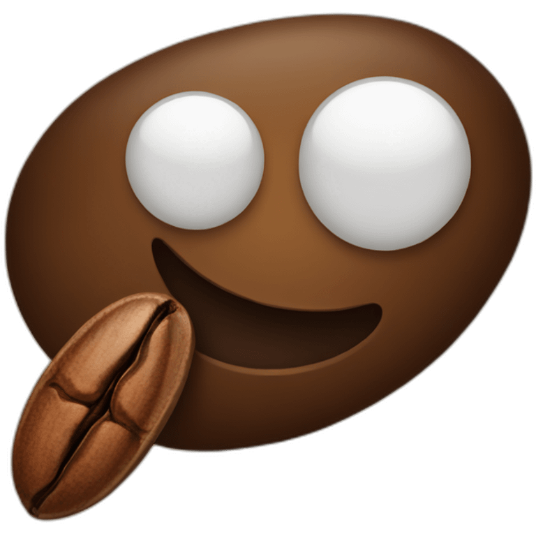 Coffee bean emoji