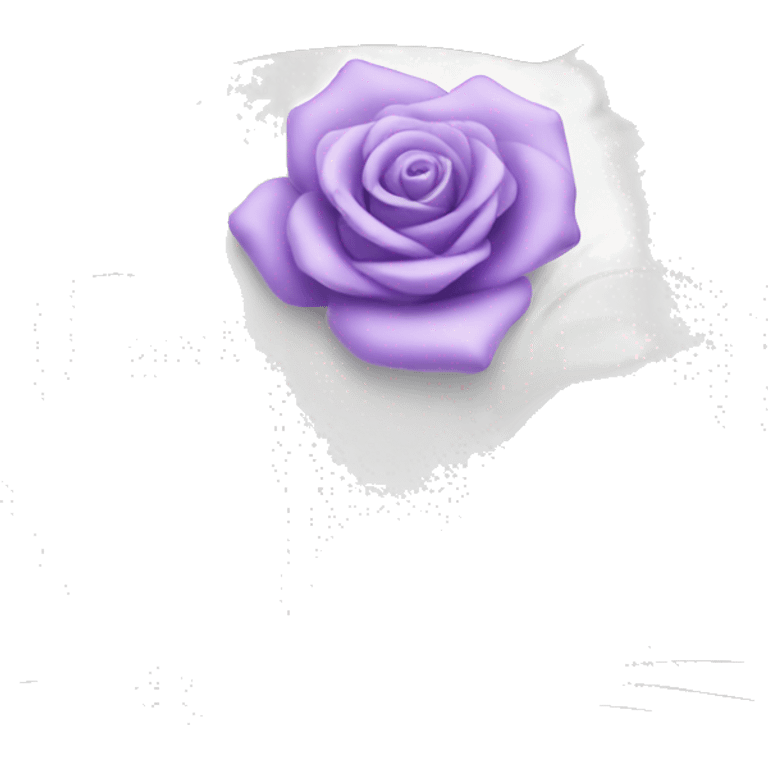 white cat with a lavender rose emoji